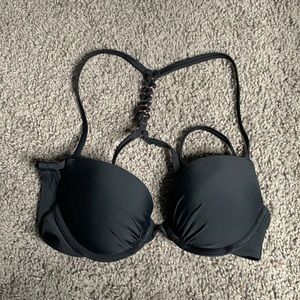 basic black bikini top